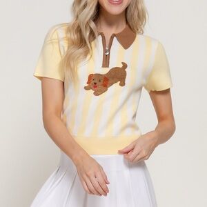 Yellow and Brown Dog Sweater